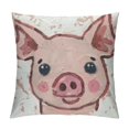 thumbnail image 1 of Pig Print Velvet Pillowcase for Couch Chair Bedroom (Does Not Contain Pillow Core), 1 of 5
