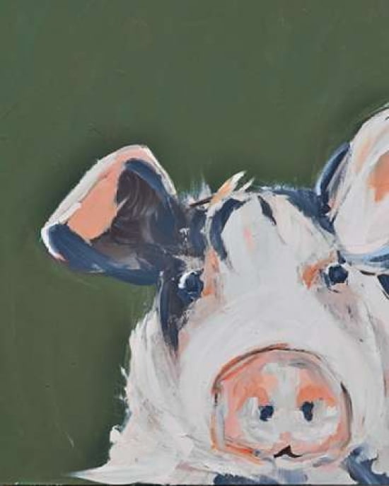 Pig Selfie Canvas Art - Melissa Lyons (24 x 30)