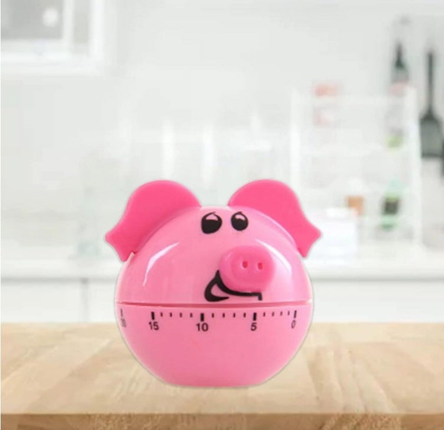 Pig Shaped Mechanical Timer Kitchen Cooking Back Timer 60 Minute