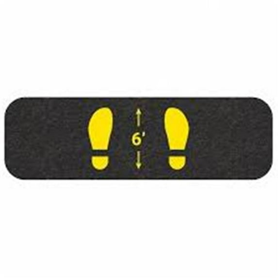 Pig Social Distance Floor Sign,PK6 GMM82001-BK