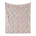 thumbnail image 1 of Pig Soft Flannel Fleece Throw Blanket, Whimsical Cartoon Style Interpretation of Piglet in Colorful Clothes, Cozy Plush for Indoor and Outdoor Use, 50" x 70", Pale Pink and Multicolor, by Ambesonne, 1 of 5
