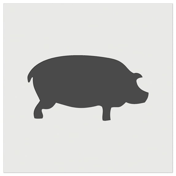 Pig Solid Side View DIY Cookie Wall Craft Stencil - 9.0 Inch