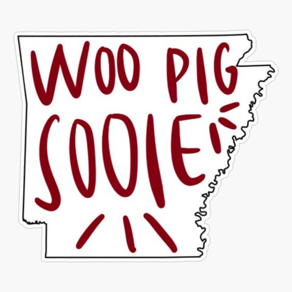 Pig Sooie State Art Vinyl Decal Sticker