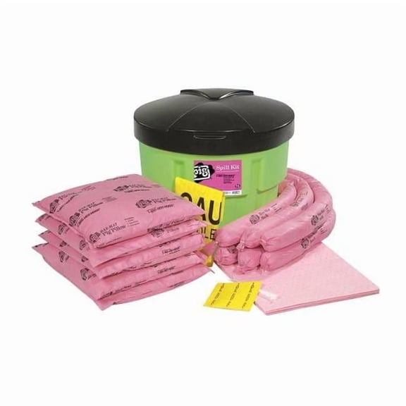 Spill Kit, 11 gal Volume Absorbed per Kit, 20 gal Capacity, Drum, Green, 30 KIT312