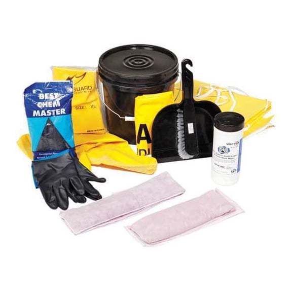 Pig Spill Kit Refill, Chem/Hazmat, Black RFL322