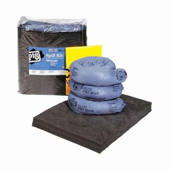 Pig Spill Kit, 5 gal Volume Absorbed per Kit, Bag, Clear, 18 KIT274