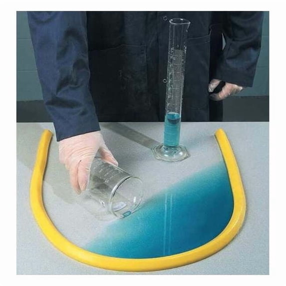 Pig SpillBlocker Tabletop Dike,Yellow,1 In PLR229