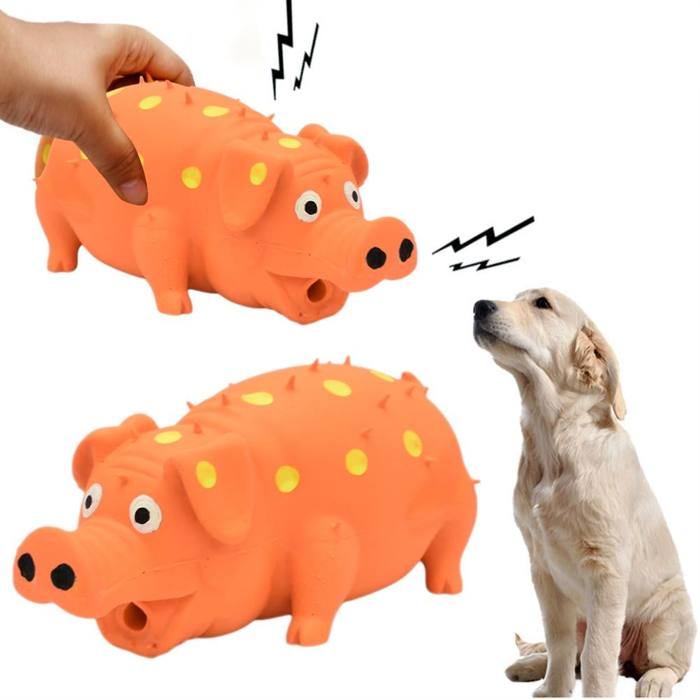 Pig Squeaky Dog Toy Interactive Dog Chew Toy Rubber Pig Dog Toy For