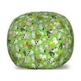 thumbnail image 1 of Pig Storage Toy Bag Chair, Creatures Barnyard Themed Pattern with Sheep Cows Chicken Ducks, Stuffed Animal Organizer Washable Bag, Large Size, Lime Green Multicolor, by Ambesonne, 1 of 3