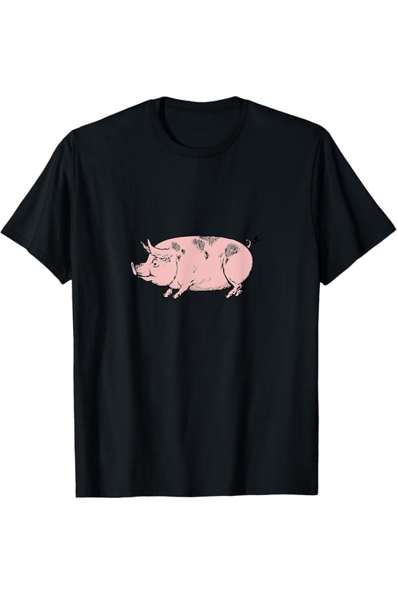 Pig T-Shirt men and women can wear, black, white, gifts