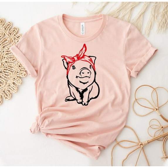Pig T-shirt Farmer Shirt Owner Tee Piggy Gift Animal Lover Top Cute Baby Shirts Women's T Farm Graphic Mom