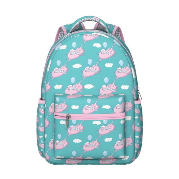 Pig Themed Backpack - Heavy Duty Waterproof School Bag for College Students, Large Capacity Bookbag with Laptop Sleeve, Ergonomic Design for Daily Commute & Campus Life