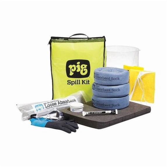 Spill Kit, 6 gal Volume Absorbed per Kit, Not Applicable Capacity, Bag, Yellow