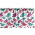 thumbnail image 1 of Ambesonne Pig Valance Pack of 2, Hand Drawn Watercolor Effect, 54"X18", Pink Cadet Blue, 1 of 4
