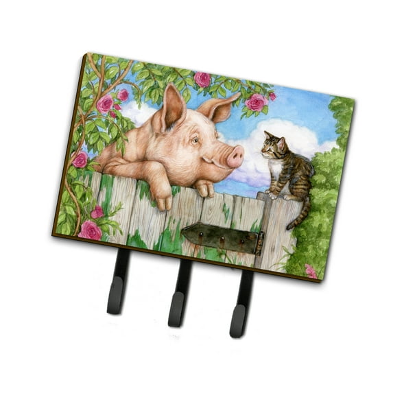 Pig at the Gate with the Cat Leash or Key Holder