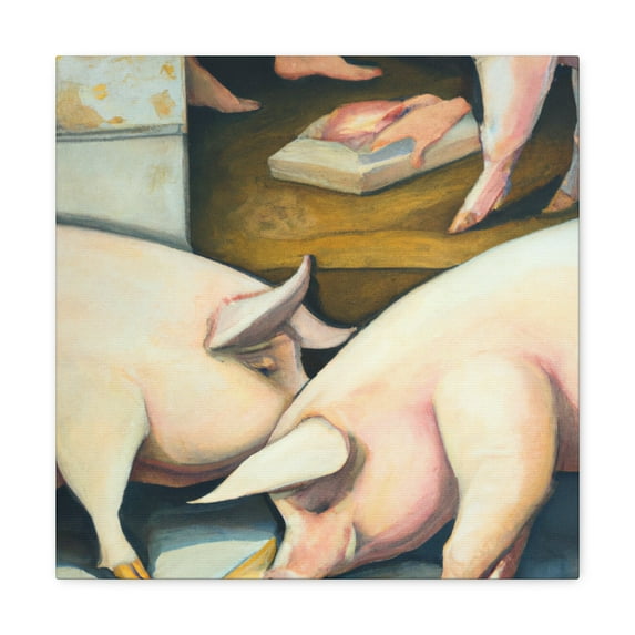 Pig in Baroque Splendor - Canvas