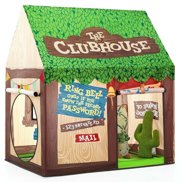 PigPigPen Kids Play Tent for 3-8 Years Toddlers with Roll-up Door Indoor Outdoor Boys Girls Playhouse