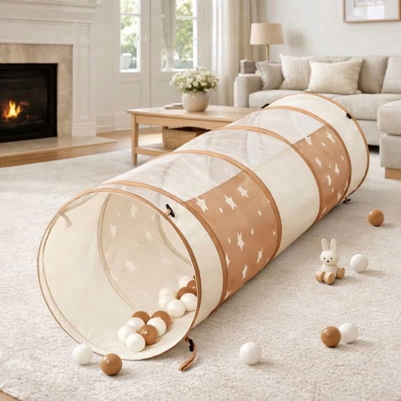 PigPigPen Pop-Up Kids Play Tunnel for Toddlers:Collapsible Indoor and Outdoor Crawl Toy with Mesh Ventilation-Perfect Gifts for Kids