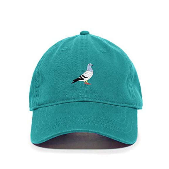 Pigeon Baseball Cap Embroidered Cotton Adjustable Dad Hat Teal