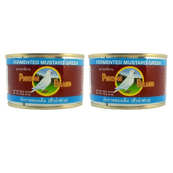 Pigeon Brand Fermented Mustard Green Pickled Thai Style 8 Oz. (Pack of 2)