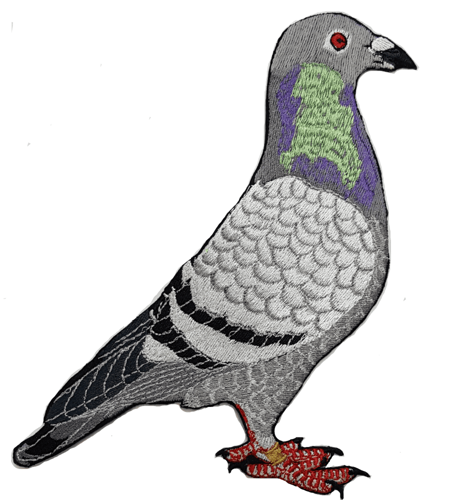 Pigeon Embroidered Patch Large Size 6.2" x 7.1" FREE SHIPPING