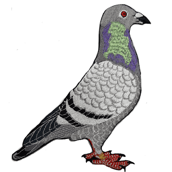 Pigeon Embroidered Patch Large Size 6.2" x 7.1" FREE SHIPPING