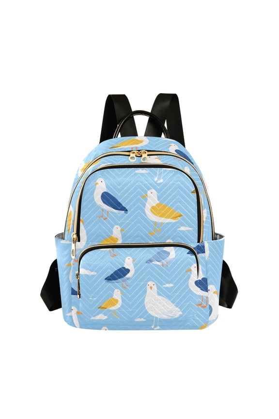 Pigeon Pattern Fashion Backpack Quilted Lightweight Women Travel Daypack 8.5L