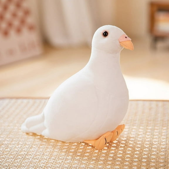 Pigeon Plush Toy - Simulation Pigeon Stuffed Animal, Cute Pigeon Plush Toy as Gift for Your Friends Birthday Christmas Giftware 7.88 inchesWhite