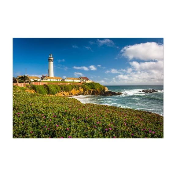 Pigeon Point Lighthouse - Santa Cruz California Photography Unframed Wall Art Print 20 x 30 inches