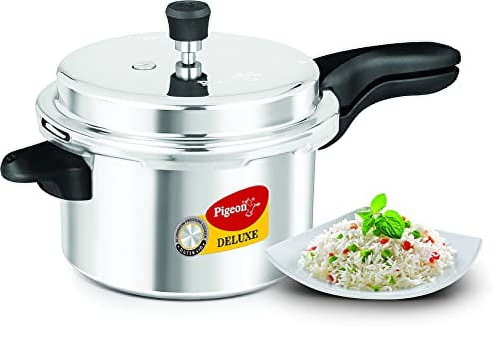 Pigeon 5-Liter Stainless Steel Pressure Cooker with Outer Lid