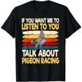 thumbnail image 1 of Pigeon Racing Breeder Retro T-Shirt, 1 of 7