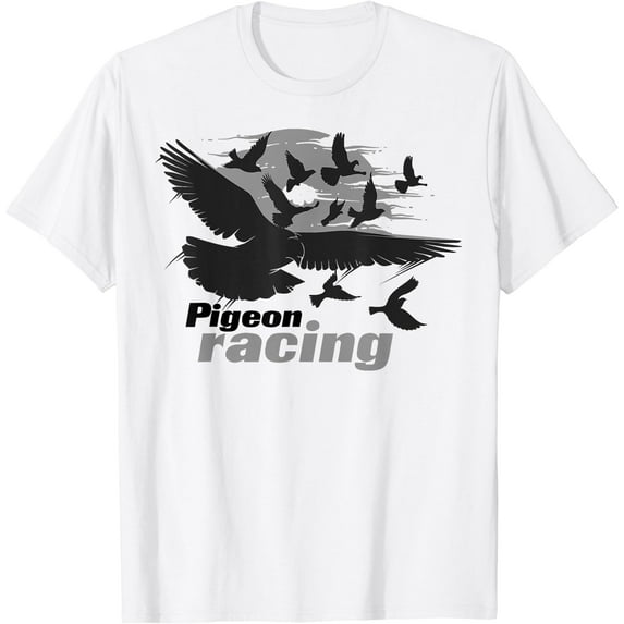 Pigeon Racing Shirt | Classic Bird Racers' T-shirt Gift White X-Large