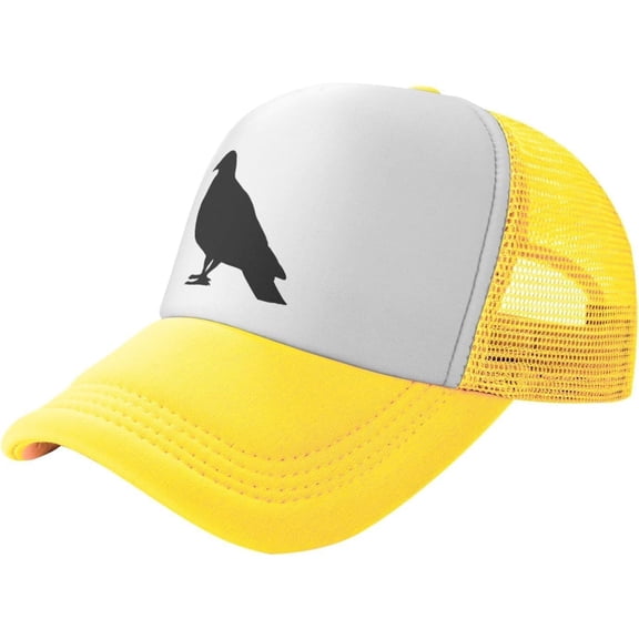 Pigeon Silhouette Hat Animal Mesh Cap for Men Women, Animal Adjustable Trucker Hat Baseball Cap