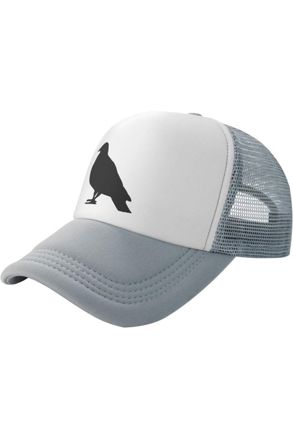 Pigeon Silhouette Hat Animal Mesh Cap for Men Women, Animal Adjustable Trucker Hat Baseball Cap