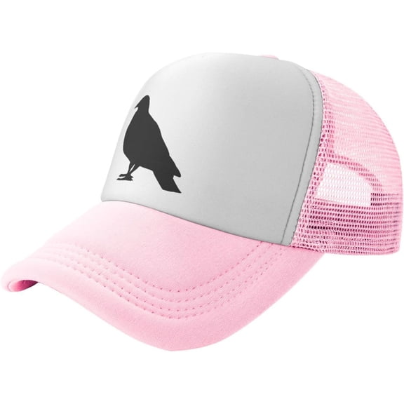 Pigeon Silhouette Hat Animal Mesh Cap for Men Women, Animal Adjustable Trucker Hat Baseball Cap