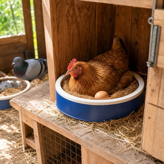 Pigeon Small Hen Breeding Nest Bowl, Deep Circular Design 9.2in Plastic Racing Pigeon Breeding Hatching Nest Box Egg Basin, Breathable Egg Rest Beds for Quails Doves & Small Birds