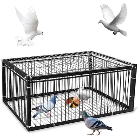 Pigeon Trap Cage Escape-Proof Bird Trap Cage U-Shaped Door Bar One-Way Entrance Easy to Assemble and Carry Suitable for Small Bird Chicken and Poultry Lofts$$Garden & Patio