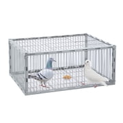 SorenCut Outdoor Humane Bird Trap Cage with One-Way Entry, Rust-Resistant, Off-White