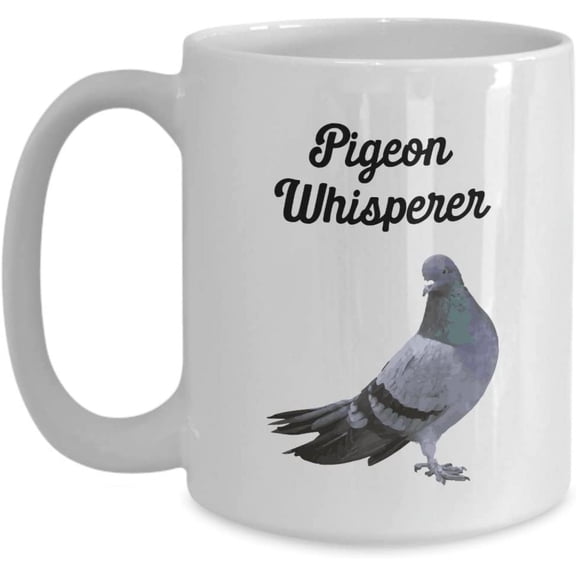 Pigeon Whisperer Mug - Funny Tea Hot Cocoa Coffee Cup - Novelty Birthday Christmas Gag Gifts Idea