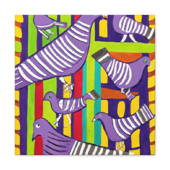 "Pigeon in Flight." - Canvas