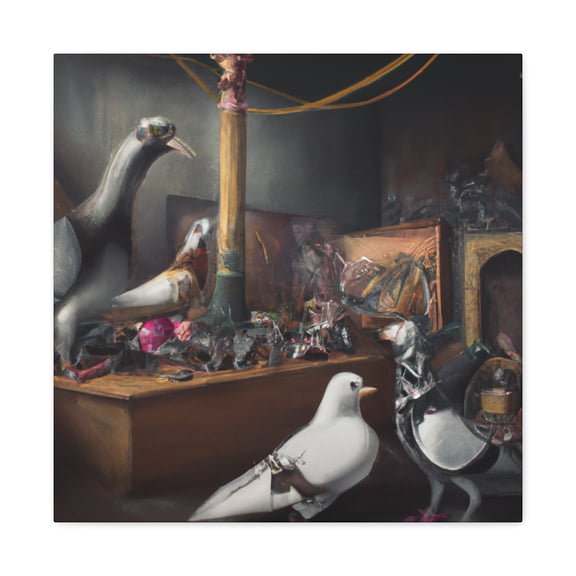 Pigeon in Rococo Style - Canvas