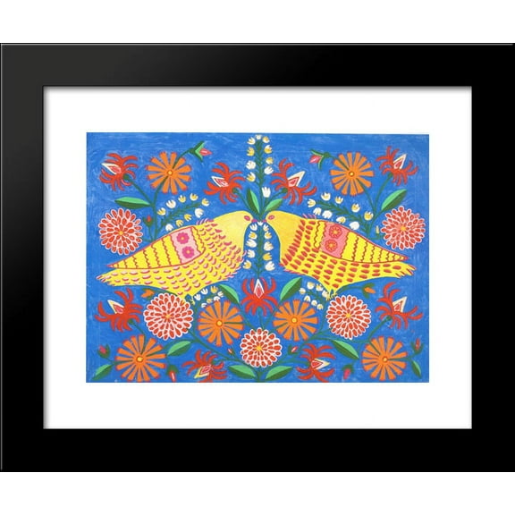 Pigeons 20x24 Framed Art Print by Primachenko, Maria