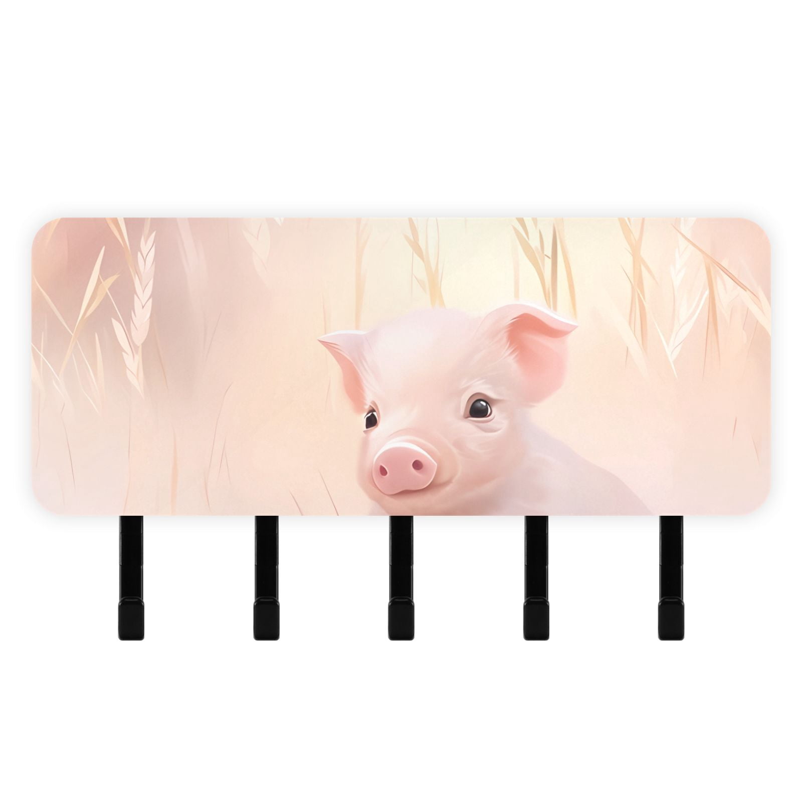 Key Rack Pig Piggies Pig Wheet Mail Holder Organizer Wall Mount with Shelf Key ...