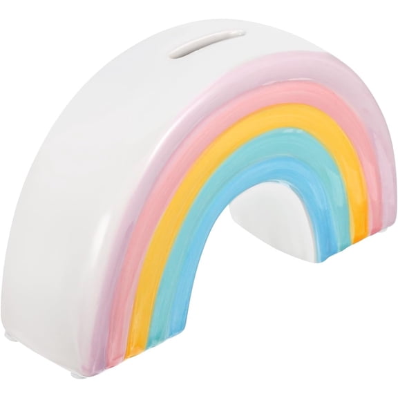 Piggy Bank Creative Decorative Rainbow Ceramic Coin Bank Money Box Home Ornament Desktop Decor