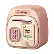 Piggy Bank Electronic Mini ATM for Kids Toy, Fingerprint Password Safe Safe Money Saving Box Coin Banks Password Code Lock for Children, Boys Girls Ideal Gift