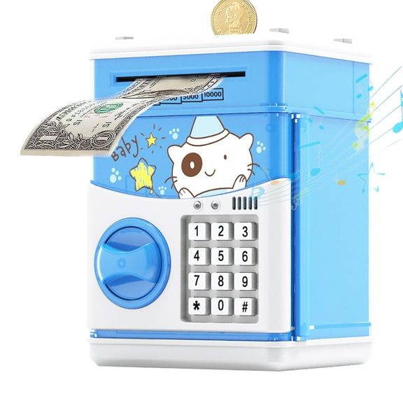 Piggy Bank for Kids, Safe Lock Money Box for Girls Boys Teen Adults Electronic ATM Machine Password Cash Coin Can, Toy for 5 6 7 8 9 10 11 12 Year Old Children Birthday Gifts