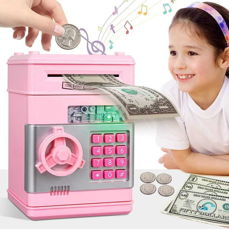Yiyang ATM Password Piggy Bank, Large Money Saving Box for Girls