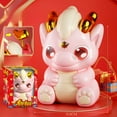 thumbnail image 1 of Piggy Bank, ZzCityTK Dragon Savings Jar for Kids, Plastic Money Bank with Lock Key Toy Gift for Boys Girls, Pink, 1 of 7