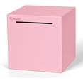 thumbnail image 1 of Piggy Bank for Adults Must Break to Open, Unbreakable Stainless Steel Money Saving Box (Pink, Palm Size), 1 of 4