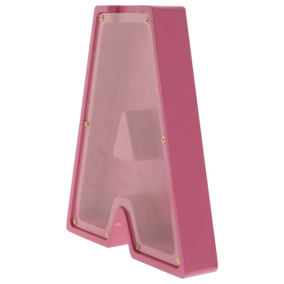 Pink Letter-Shaped Unbreakable Piggy Bank for Saving Coins with Clear Watch Savings Grow